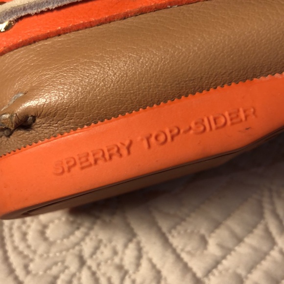 🧡Sperry Topsiders Classic leather tie laces, boat shoes cute silver back detail - Picture 7 of 12